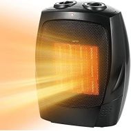 Brightown Portable Electric Small Space Heater, 1500W/750W Ceramic Heater with Thermostat, Overheat and Tip-over Protection, Heat Up 200 Square Feet in Minutes, Safe and Quiet for Office Roo