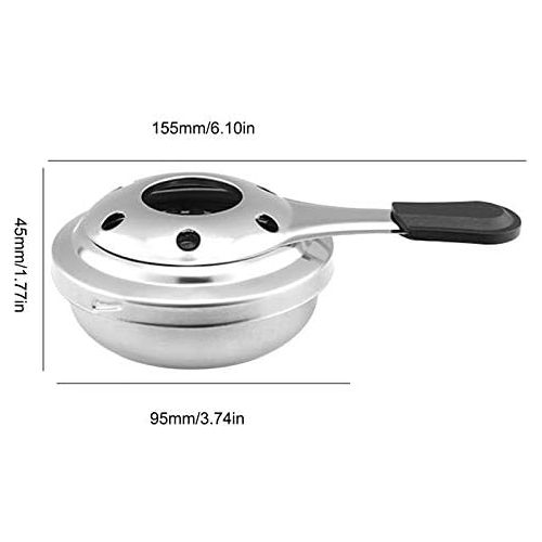  [아마존베스트]Brightsen Stainless Steel Fondue Burner Heat Insulation Tool Portable Mini Chocolate Cheese Hot Pot Small Stove for Heating Outdoor Accessories