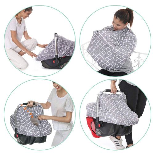  BriliStar Baby Nursing Cover & Nursing Poncho - Nursing Covers Wraps for Baby Car Seat Canopy, Shopping...