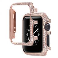 BrilliStar For Apple Watch Case 42mm, Universal Women Girls Ladies Diamond Bling Glitter Metal Smart Watch Face...