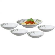 Ouliveiro White Pasta Set with Serving Bowl, by Brilliant