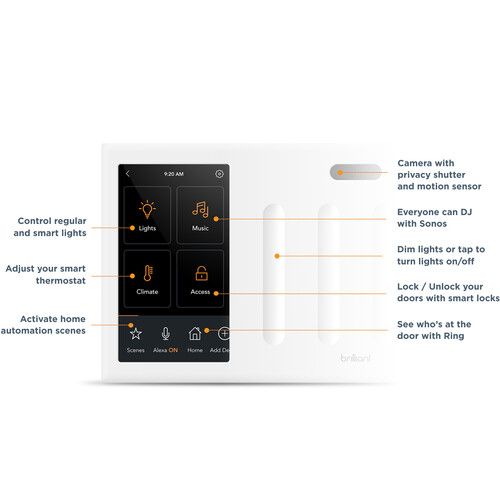  Brilliant Smart Home 4-Switch Control Panel (White)