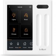 [아마존베스트]Brilliant Smart Home Control (2-Switch Panel)  Alexa Built-In & Compatible with Ring, Sonos, Hue, Kasa/TP-Link, Wemo, SmartThings, Apple HomeKit  In-Wall Touchscreen Control for