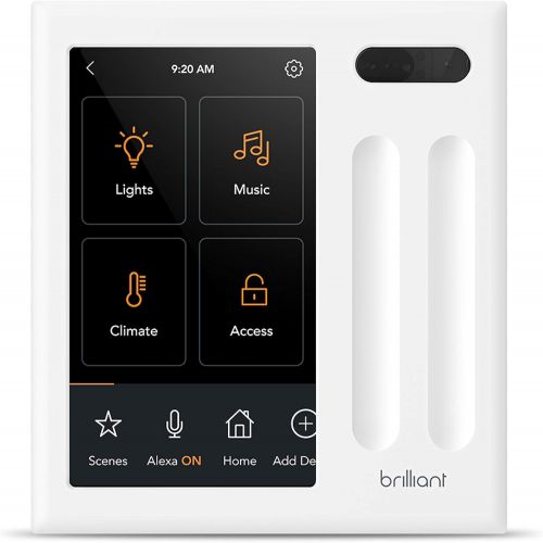  [아마존베스트]Brilliant Smart Home Control (2-Switch Panel)  Alexa Built-In & Compatible with Ring, Sonos, Hue, Kasa/TP-Link, Wemo, SmartThings, Apple HomeKit  In-Wall Touchscreen Control for