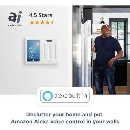  [아마존베스트]Brilliant Smart Home Control (2-Switch Panel)  Alexa Built-In & Compatible with Ring, Sonos, Hue, Kasa/TP-Link, Wemo, SmartThings, Apple HomeKit  In-Wall Touchscreen Control for