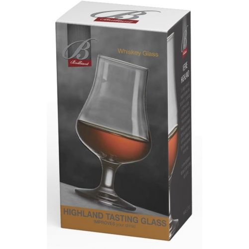  [아마존베스트]Brilliant - Highland Tasting and Nosing Scotch Glass on a Short Stem, 6.75oz. (Set of 2 in Individual Gift Boxes)