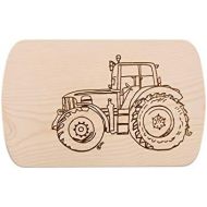 [아마존베스트]Brink Holzspielzeug Breakfast Board Tractor with Free Engraving Vesper Wood Name Board