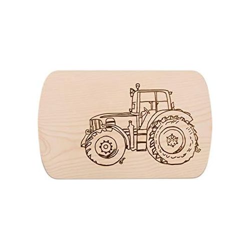  [아마존베스트]Brink Holzspielzeug Breakfast Board Tractor with Free Engraving Vesper Wood Name Board