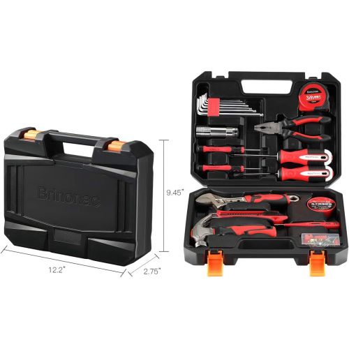  [아마존 핫딜] Brinonac 41-Piece Tool Set General Household Home Repair Hand Tools Kit with Plastic Toolbox Storage Case