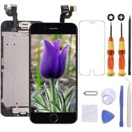 [아마존베스트]Brinonac For iPhone 6 Display LCD Touch Screen Complete Replacement Screen Pre-Installed Front Camera Earpiece Speaker Proximity Sensor with Tool, Black