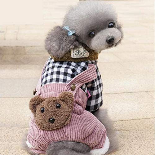  Brinty Pet Small Dog Coat Jacket Clothes Conjoined Cloth Suit Warm Soft Cotton Dog Big Dog Clothing for Tactic Bichon Chihuahua
