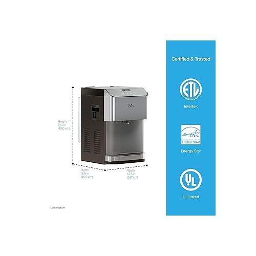  Brio Moderna Self-Cleaning Bottleless Countertop Water Cooler Dispenser - with 3-Stage Water Filter and Installation Kit, Tri Temp Dispense, and LED Night Light - UL/Energy Star Approved