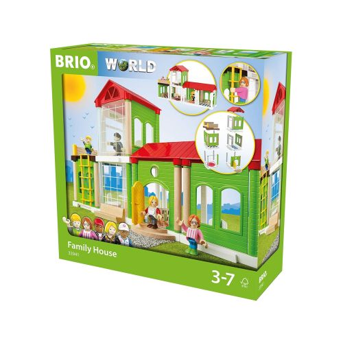  Brio BRIO World - 33941 Family House | 46 Piece Play House for Kids Ages 3 and Up