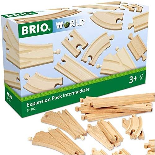  [아마존베스트]BRIO World 33402 Expansion Pack Intermediate | Wooden Train Tracks for Kids Age 3 and Up