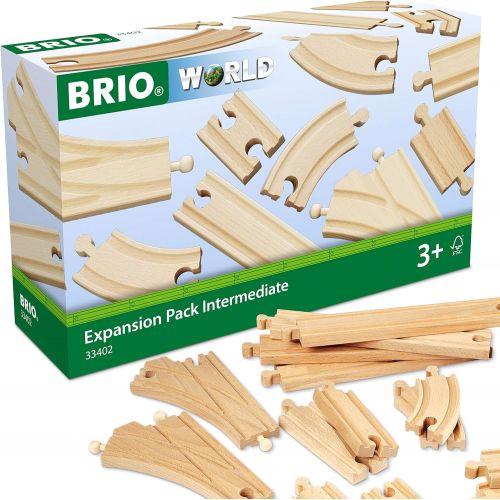  [아마존베스트]BRIO World 33402 Expansion Pack Intermediate | Wooden Train Tracks for Kids Age 3 and Up