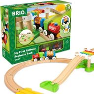 [아마존베스트]Brio My First Railway  33727 Beginner Pack | Wooden Toy Train Set for Kids Age 18 Months and Up