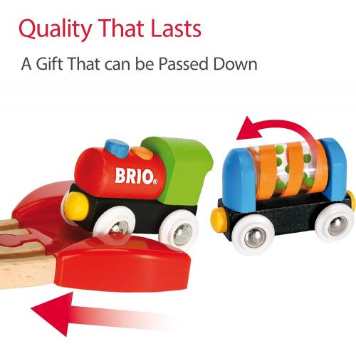  [아마존베스트]Brio My First Railway  33727 Beginner Pack | Wooden Toy Train Set for Kids Age 18 Months and Up