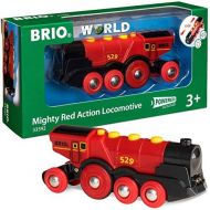[아마존베스트]Brio World 33592 Mighty Red Action Locomotive | Battery Operated Toy Train with Light and Sound Effects for Kids Age 3 and Up