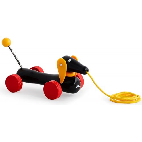  [아마존베스트]BRIO World - 30332 Pull Along Dachshund | The Perfect Playmate for Your Toddler