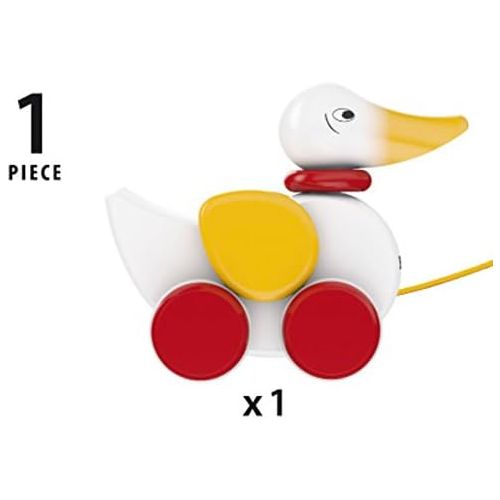  [아마존베스트]BRIO World - 30323 Pull Along Duck Baby Toy | The Perfect Playmate for Your Toddler