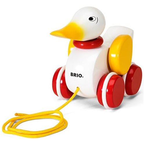  [아마존베스트]BRIO World - 30323 Pull Along Duck Baby Toy | The Perfect Playmate for Your Toddler