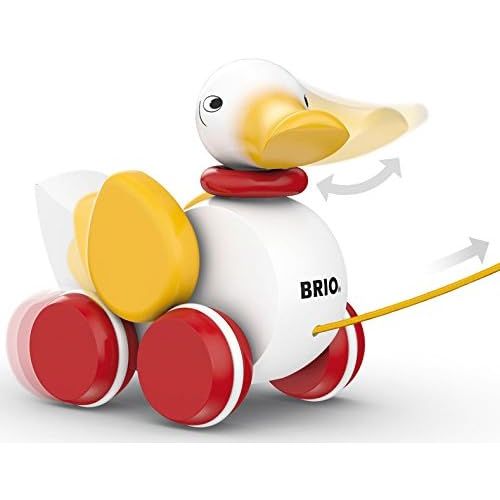  [아마존베스트]BRIO World - 30323 Pull Along Duck Baby Toy | The Perfect Playmate for Your Toddler