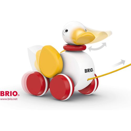  [아마존베스트]BRIO World - 30323 Pull Along Duck Baby Toy | The Perfect Playmate for Your Toddler