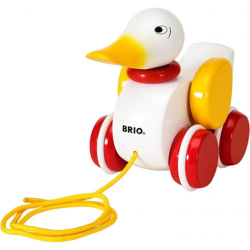  [아마존베스트]BRIO World - 30323 Pull Along Duck Baby Toy | The Perfect Playmate for Your Toddler