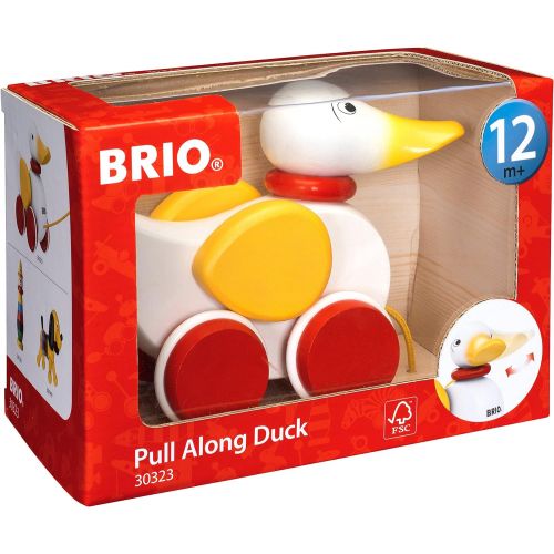  [아마존베스트]BRIO World - 30323 Pull Along Duck Baby Toy | The Perfect Playmate for Your Toddler