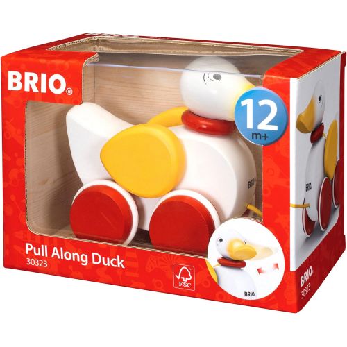  [아마존베스트]BRIO World - 30323 Pull Along Duck Baby Toy | The Perfect Playmate for Your Toddler