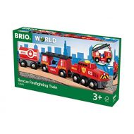 [아마존 핫딜]  [아마존핫딜]Brio BRIO World 33844 Feuerwehr-Loeschzug  Feuerwehrzug mit Feuerwehrschlauch und Wassertank  Kleinkindspielzeug empfohlen ab 3 Jahren