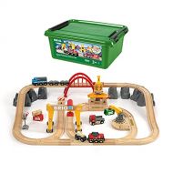 BRIO 33097 Cargo Railway Deluxe Set | 54 Piece Train Toy with Accessories and Wooden Tracks for Kids Age 3 and Up