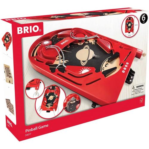 Brio 34017 Pinball Game | A Classic Vintage, Arcade Style Tabletop Game for Kids and Adults Ages 6 and Up