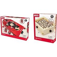 BRIO 34017 Pinball Game A Classic Vintage, Arcade Style Tabletop Game for Kids and Adults Ages 6 and Up,Red & Labyrinth Game A Classic Favorite for Kids Age 6 and Up with Over 3 Mi