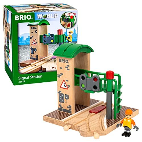  BRIO World - 33674 Signal Station | 2 Piece Toy Train Accessory for Kids Ages 3 and Up
