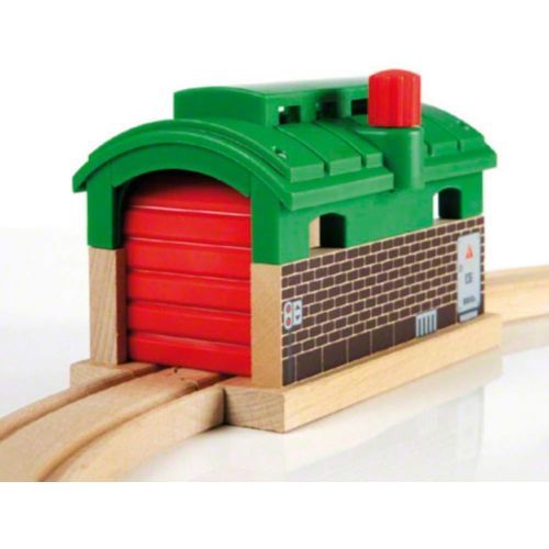  BRIO World 33574 - Train Garage - 1 Piece Wooden Toy Train Accessory for Kids Age 3 and Up