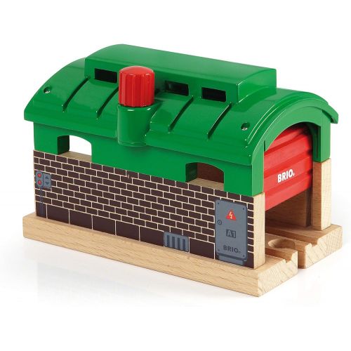  BRIO World 33574 - Train Garage - 1 Piece Wooden Toy Train Accessory for Kids Age 3 and Up