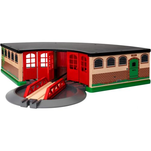  BRIO World - 33736 Grand Roundhouse | 2 Piece Toy Train Accessory for Kids Age 3 and Up