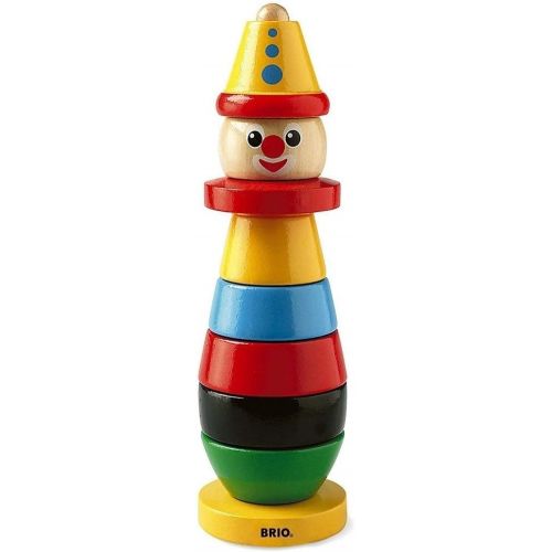  BRIO Infant & Toddler 30120 - Stacking Clown - 9 Piece Wood Stacking Toy for Kids Ages 1 and Up