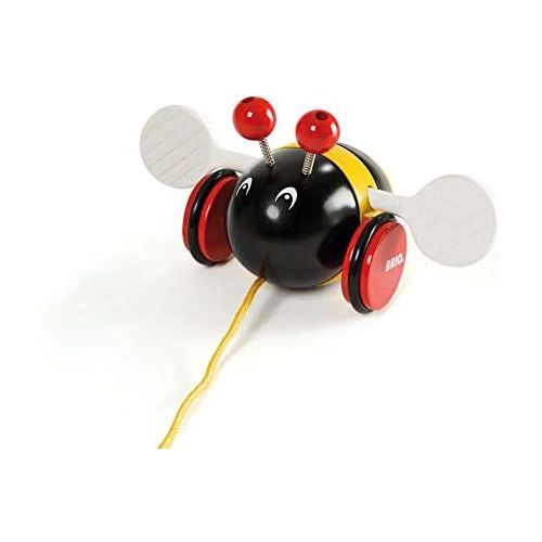  BRIO World - 30165 Pull Along Bumblebee | The Perfect Playmate for Your Toddler