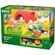 Brio World - 33826 My First Farm | 12 Piece Wooden Toy Train Set for Kids Ages 18 Months and Up