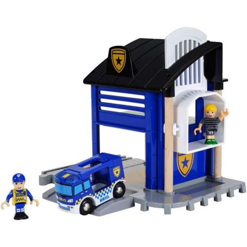  BRIO World - 33813 Police Station | 6 Piece Set for Kids Ages 3 and Up