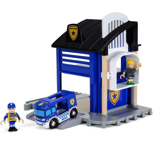  BRIO World - 33813 Police Station | 6 Piece Set for Kids Ages 3 and Up