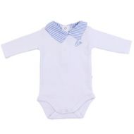 Briobebe Boys Cotton Striped Collar Bodysuit