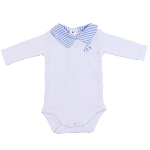  Briobebe Boys Cotton Striped Collar Bodysuit