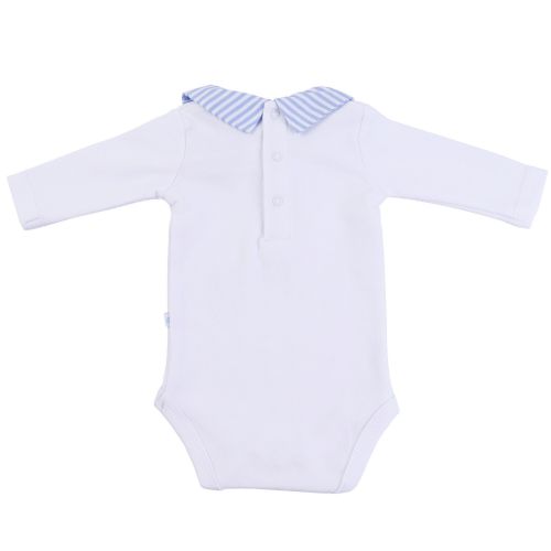  Briobebe Boys Cotton Striped Collar Bodysuit