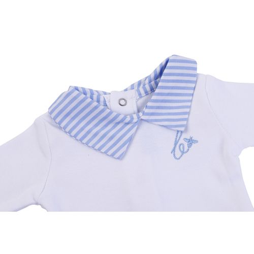  Briobebe Boys Cotton Striped Collar Bodysuit