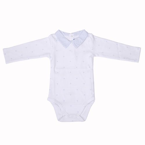  Briobebe Boys White Cotton Bee Print Bodysuit