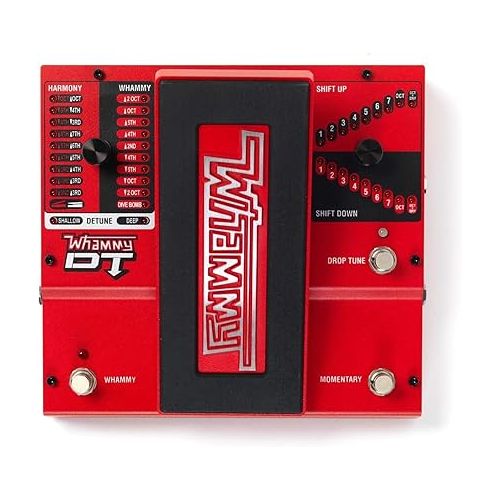  Briskdrop Digitech Whammy DT Pitch Shift Drop Tune Pedal Bundle with 2 Patch Cables, 2 Instrument Cables, and Dunlop Variety Pick Pack, whammyDT-bundle
