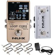 Briskdrop NUX Loop Core Deluxe Guitar Looper and Footswitch Bundle with 6 MXR Patch Cables and Power Supply(LoopCoreDeluxeBundle)